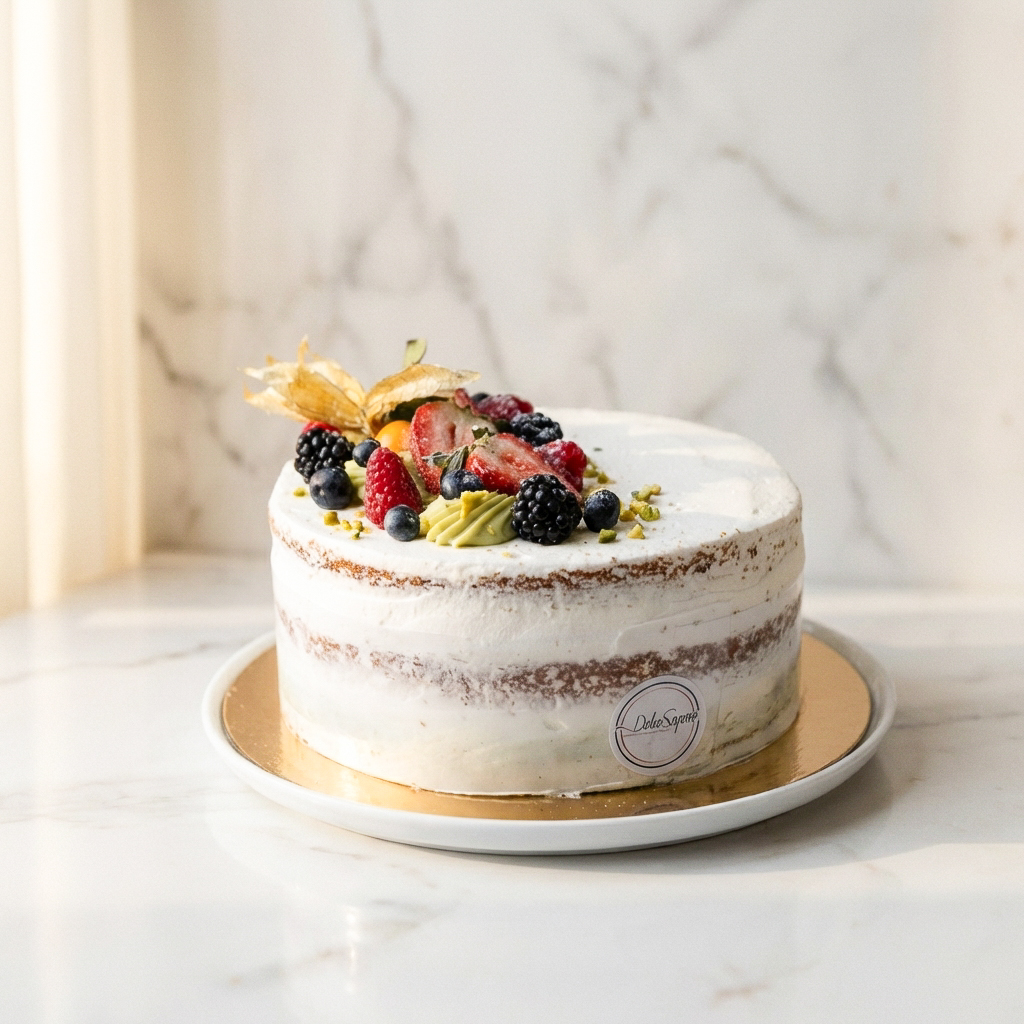 Naked Cake framboise pistache